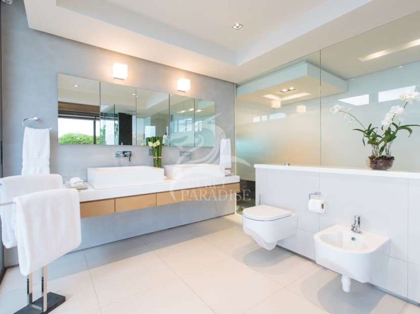 Master bathroom at villa 3, Samsara private estate, Kamala, Phuket, Thailand